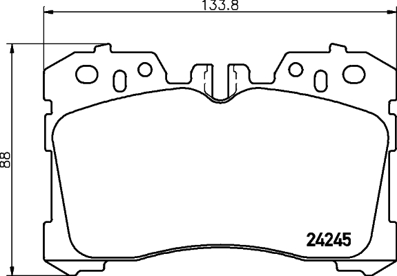 Комплект гальмівних накладок, дискове гальмо   8DB 355 006-661   HELLA PAGID