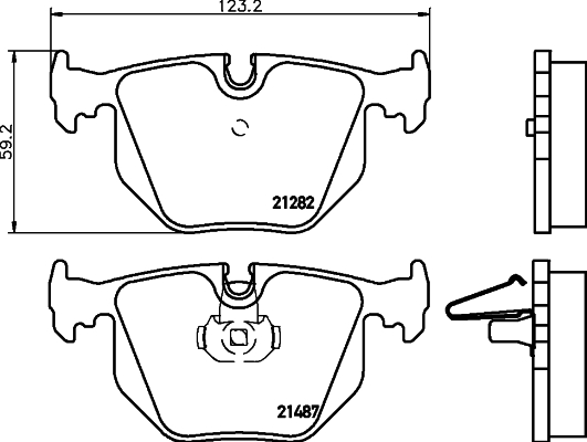 Комплект гальмівних накладок, дискове гальмо   8DB 355 006-691   HELLA PAGID