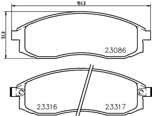 Комплект гальмівних накладок, дискове гальмо   8DB 355 006-731   HELLA PAGID