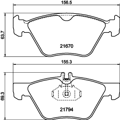 Комплект гальмівних накладок, дискове гальмо   8DB 355 007-861   HELLA PAGID