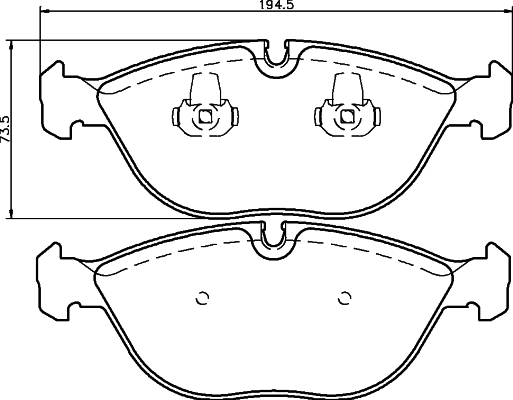 Комплект гальмівних накладок, дискове гальмо   8DB 355 008-261   HELLA PAGID