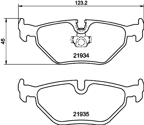 Комплект гальмівних накладок, дискове гальмо   8DB 355 008-761   HELLA PAGID