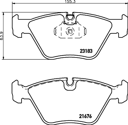 Комплект гальмівних накладок, дискове гальмо   8DB 355 009-001   HELLA PAGID