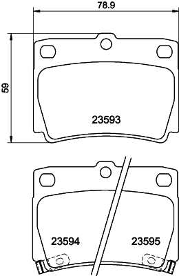 Комплект гальмівних накладок, дискове гальмо   8DB 355 009-501   HELLA PAGID