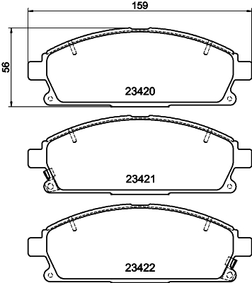 Комплект гальмівних накладок, дискове гальмо   8DB 355 009-661   HELLA PAGID