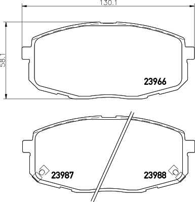 Комплект тормозных колодок, дисковый тормоз   8DB 355 010-611   HELLA PAGID