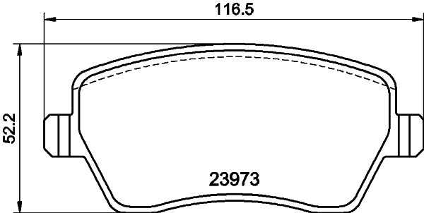 Комплект гальмівних накладок, дискове гальмо   8DB 355 010-851   HELLA PAGID