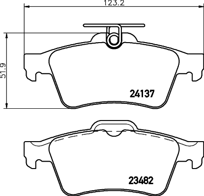 Комплект тормозных колодок, дисковый тормоз   8DB 355 011-731   HELLA PAGID