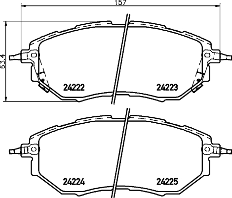 Комплект тормозных колодок, дисковый тормоз   8DB 355 012-031   HELLA PAGID