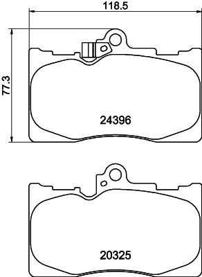 Комплект тормозных колодок, дисковый тормоз   8DB 355 012-121   HELLA PAGID