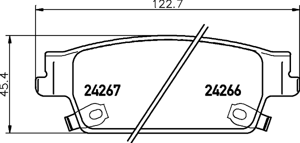 Комплект гальмівних накладок, дискове гальмо   8DB 355 012-231   HELLA PAGID