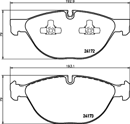 Комплект гальмівних накладок, дискове гальмо   8DB 355 012-661   HELLA PAGID