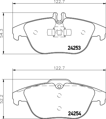 Комплект тормозных колодок, дисковый тормоз   8DB 355 012-741   HELLA PAGID