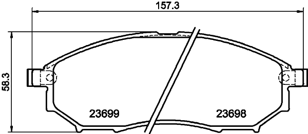 Комплект тормозных колодок, дисковый тормоз   8DB 355 013-141   HELLA PAGID