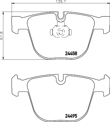 Комплект гальмівних накладок, дискове гальмо   8DB 355 013-171   HELLA PAGID