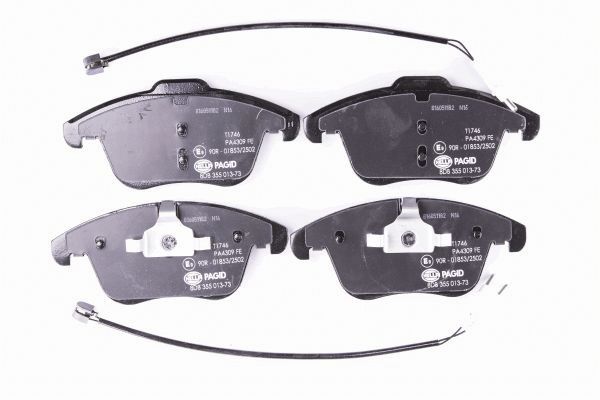 Комплект гальмівних накладок, дискове гальмо 8DB 355 013-731 HELLA PAGID #1