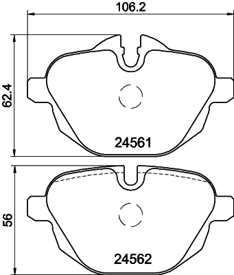 Комплект тормозных колодок, дисковый тормоз   8DB 355 013-921   HELLA PAGID