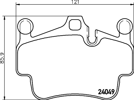 Комплект гальмівних накладок, дискове гальмо   8DB 355 014-161   HELLA PAGID