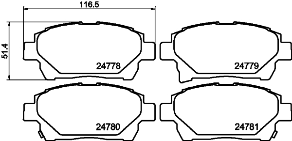 Комплект тормозных колодок, дисковый тормоз   8DB 355 014-601   HELLA PAGID