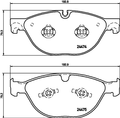 Комплект тормозных колодок, дисковый тормоз   8DB 355 015-701   HELLA PAGID