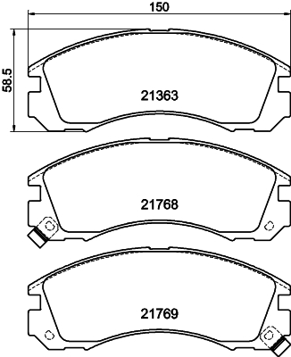 Комплект гальмівних накладок, дискове гальмо   8DB 355 016-531   HELLA PAGID