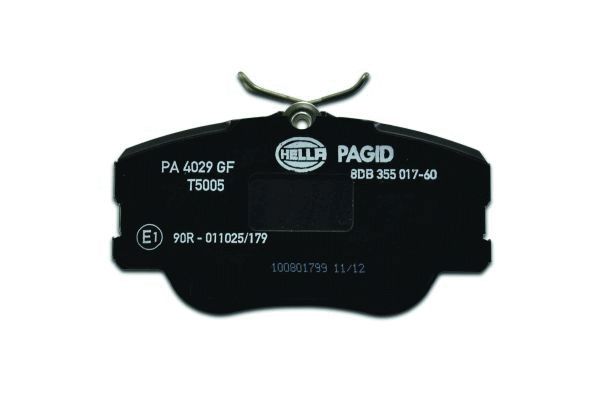 Комплект тормозных колодок, дисковый тормоз 8DB 355 017-601 HELLA PAGID #2