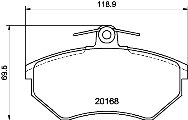 Комплект гальмівних накладок, дискове гальмо   8DB 355 017-901   HELLA PAGID