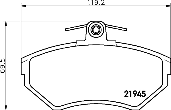 Комплект гальмівних накладок, дискове гальмо   8DB 355 018-241   HELLA PAGID