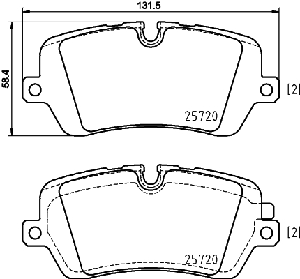 Комплект гальмівних накладок, дискове гальмо   8DB 355 020-361   HELLA PAGID