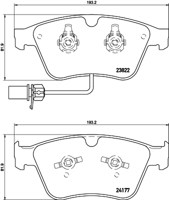 Комплект тормозных колодок, дисковый тормоз   8DB 355 020-441   HELLA PAGID