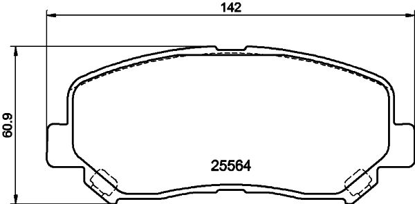 Комплект гальмівних накладок, дискове гальмо   8DB 355 020-511   HELLA PAGID