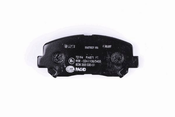 Комплект гальмівних накладок, дискове гальмо 8DB 355 020-511 HELLA PAGID #2