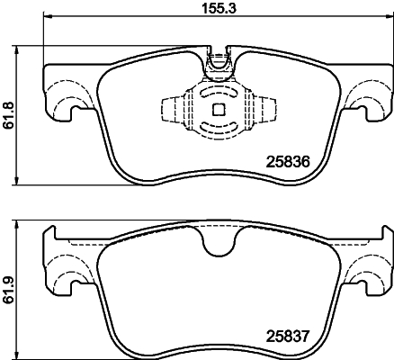 Комплект гальмівних накладок, дискове гальмо   8DB 355 020-931   HELLA PAGID