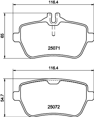 Комплект тормозных колодок, дисковый тормоз   8DB 355 021-511   HELLA PAGID