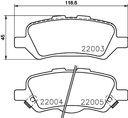 Комплект тормозных колодок, дисковый тормоз   8DB 355 023-051   HELLA PAGID