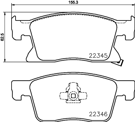 Комплект тормозных колодок, дисковый тормоз   8DB 355 024-781   HELLA PAGID