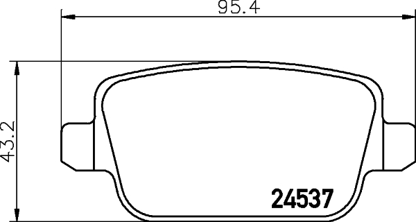 Комплект гальмівних накладок, дискове гальмо   8DB 355 025-371   HELLA PAGID