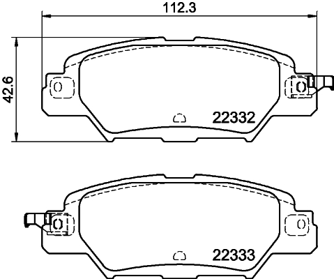 Комплект гальмівних накладок, дискове гальмо   8DB 355 025-461   HELLA PAGID