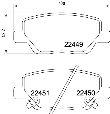 Комплект гальмівних накладок, дискове гальмо   8DB 355 025-861   HELLA PAGID