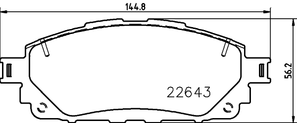 Комплект гальмівних накладок, дискове гальмо   8DB 355 032-961   HELLA PAGID