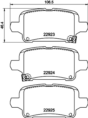 Комплект тормозных колодок, дисковый тормоз   8DB 355 037-721   HELLA PAGID