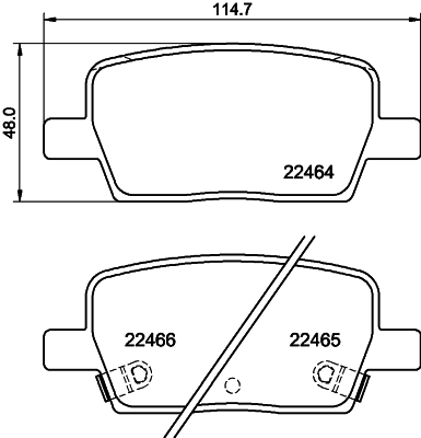 Комплект гальмівних накладок, дискове гальмо   8DB 355 039-081   HELLA PAGID