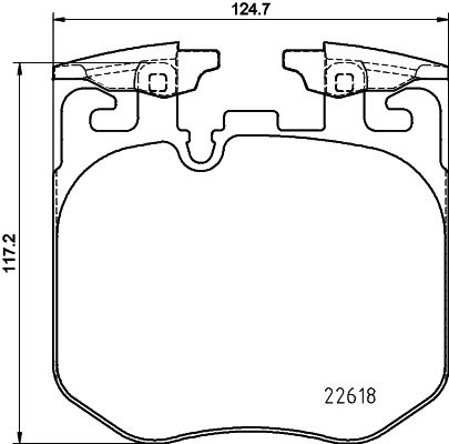 Комплект тормозных колодок, дисковый тормоз   8DB 355 039-461   HELLA PAGID