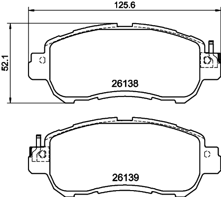 Комплект тормозных колодок, дисковый тормоз   8DB 355 040-571   HELLA PAGID