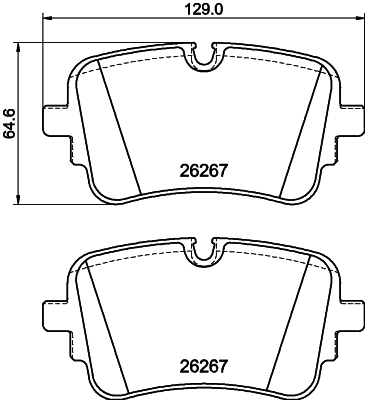 Комплект гальмівних накладок, дискове гальмо   8DB 355 041-001   HELLA PAGID