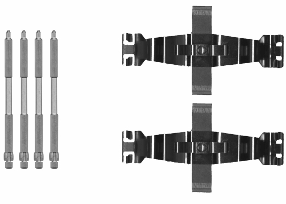 Комплект приладдя, накладка дискового гальма   8DZ 355 205-691   HELLA PAGID