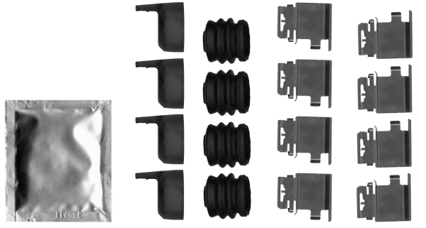 Комплект приладдя, накладка дискового гальма   8DZ 355 205-711   HELLA PAGID