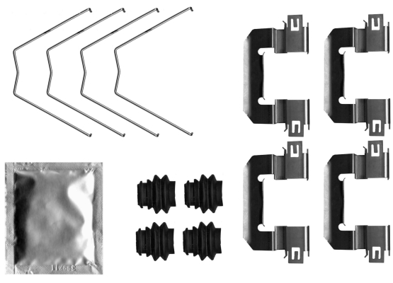 Комплект приладдя, накладка дискового гальма   8DZ 355 205-741   HELLA PAGID