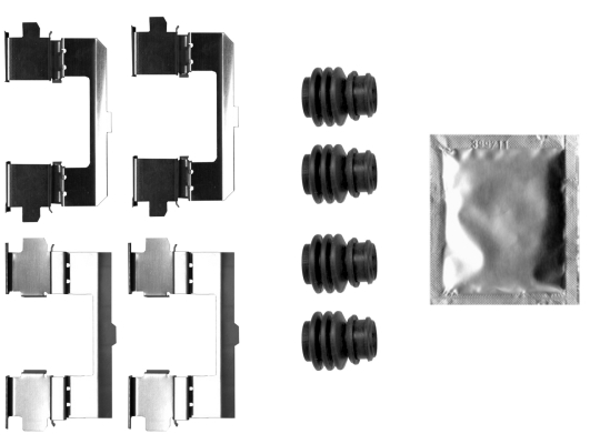 Комплект приладдя, накладка дискового гальма   8DZ 355 206-451   HELLA PAGID