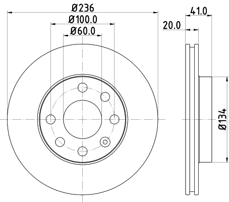 Тормозной диск 8DD 355 100-821 HELLA PAGID #3